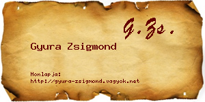 Gyura Zsigmond névjegykártya